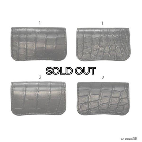 画像7: WILD SWANS（ワイルドスワンズ）GENERAL（ジェネラル）カードケース/ブラック"クロコダイル"×ブラック"サドルプルアップ" (7)