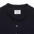 画像3: Yonetomi NEW BASIC（ヨネトミニューベーシック）SILK KNIT POLO（シルクニットポロシャツ）/ Navy（ネイビー） (3)