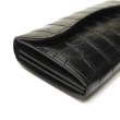 画像3: WILD SWANS（ワイルドスワンズ）WAVE（ウェイブ）ロングウォレット/ブラック"クロコダイル"×ブラック"サドルプルアップ" (3)