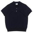 画像1: Yonetomi NEW BASIC（ヨネトミニューベーシック）SILK KNIT POLO（シルクニットポロシャツ）/ Navy（ネイビー） (1)