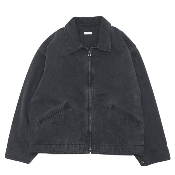 画像1: alvana（アルヴァナ）Black Twill  Detroit Zip Jacket （ブラックツイルデトロイトジップジャケット）/ Black（ブラック） (1)