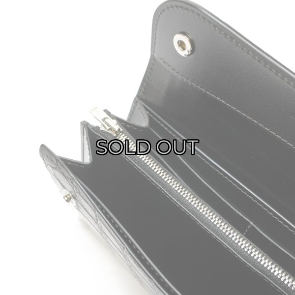 画像5: WILD SWANS（ワイルドスワンズ）WAVE（ウェイブ）ロングウォレット/ブラック"クロコダイル"×ブラック"サドルプルアップ" (5)