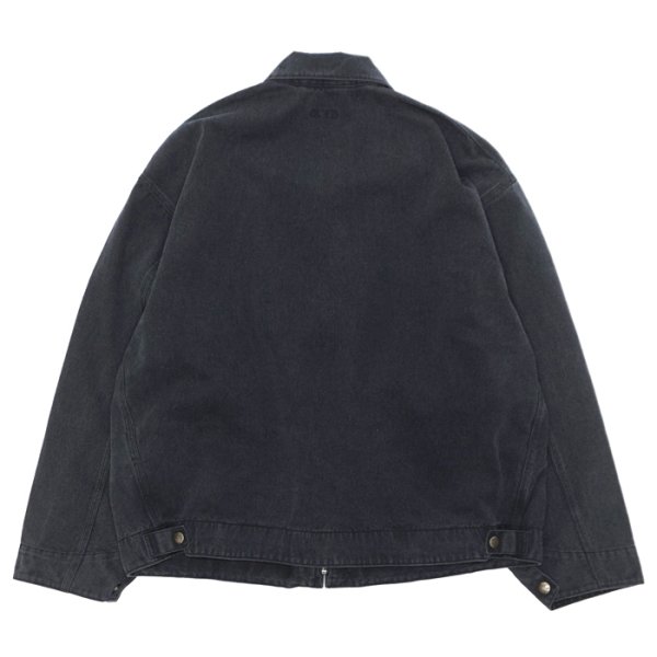 画像2: alvana（アルヴァナ）Black Twill  Detroit Zip Jacket （ブラックツイルデトロイトジップジャケット）/ Black（ブラック） (2)