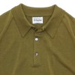 画像3: Yonetomi NEW BASIC（ヨネトミニューベーシック）SILK KNIT POLO（シルクニットポロシャツ）/ Olive（オリーブ） (3)