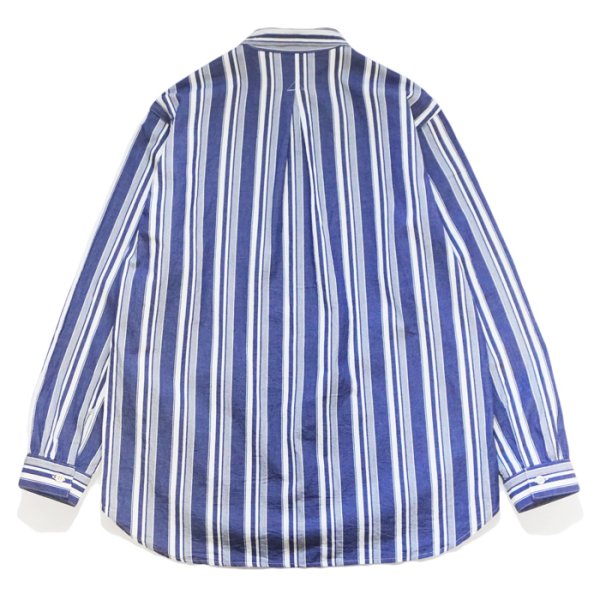 画像2: *A VONTADE（アボンタージ）Gardener Apron Shirts（ガーデナーエプロンシャツ）"Organic Cotton" / Navy Multi Stripe（ネイビーマルチストライプ） (2)