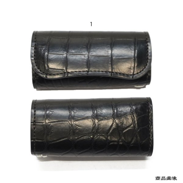 画像9: WILD SWANS（ワイルドスワンズ）CLIPPERIII（クリッパー3）キーケース"クロコダイル"/Black（ブラック） (9)