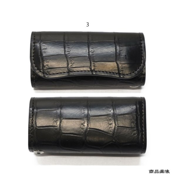 画像11: WILD SWANS（ワイルドスワンズ）CLIPPERIII（クリッパー3）キーケース"クロコダイル"/Black（ブラック） (11)