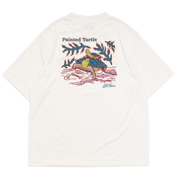 画像2: L.L.Bean Japan Edition（エルエルビーン ジャパンエディション）Dover Foxcroft Short-Sleeve Tee（ドーバーフォックロフトショーロスリーブT）/ #91 White（ホワイト）”Painted Tuetle" (2)