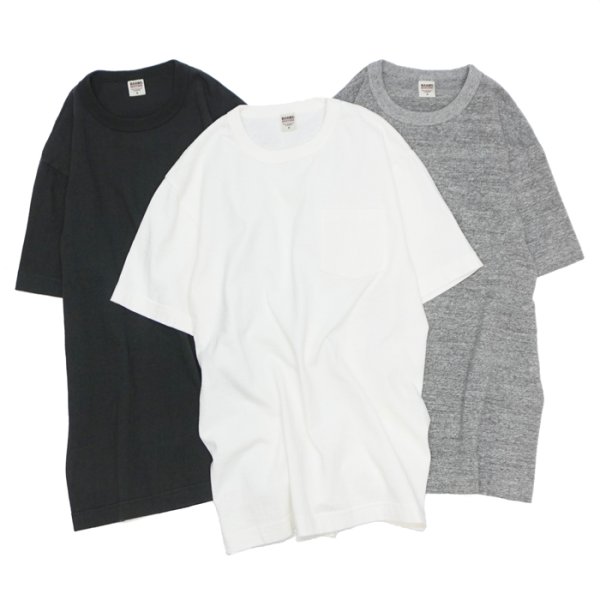 画像1: BARNS OUTFITTERS (バーンズアウトフィッターズ) TSURI-AMI SS Crew Pocket Tee （吊り編みショートスリーブクルーポケットTシャツ）/ 3Color (1)