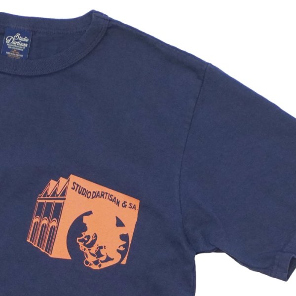 画像7: STUDIO D'ARTISAN（ステュディオ・ダ・ルチザン）USAコットンプリントＴシャツ / White（ホワイト）・Navy（ネイビー） (7)