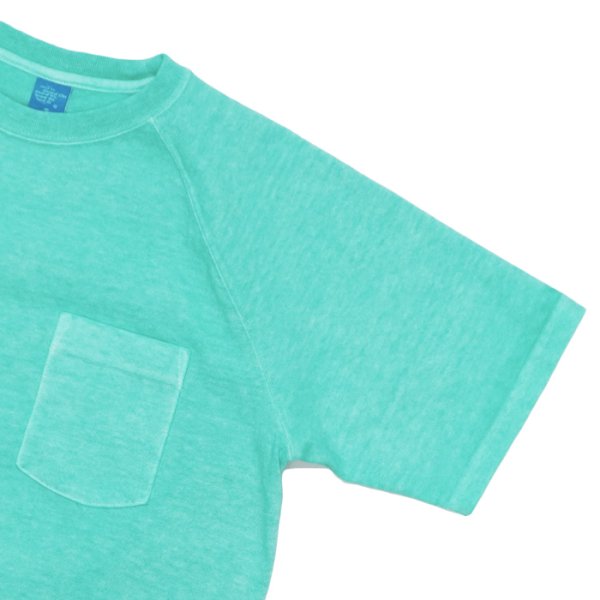 画像4: Good On（グッドオン）Short Sleeve Heavy Raglan Pocket Tee（ショートスリーブヘビーラグランポケットTシャツ）"Pigment Dye" / Mint（ミント） (4)