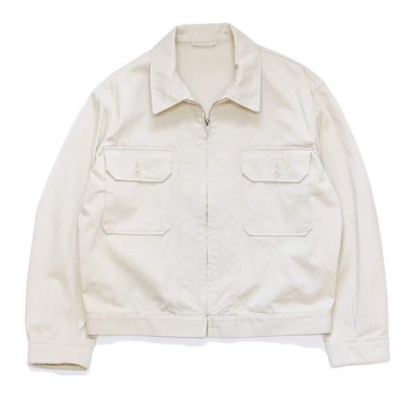 画像1: KAPTAIN SUNSHINE（キャプテンサンシャイン）Navy Zip Jacket（ネイビージップジャケット）/ Ecru（エクリュ） (1)