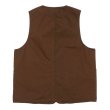 画像2: *A VONTADE（アボンタージ）Utility Vest（ユーティリティベスト）"Cotton Hemp Duck" / Brown（ブラウン） (2)