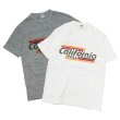 画像1: BARNS OUTFITTERS (バーンズアウトフィッターズ) "STANDARD" TSURI-AMI Crew Print T-Shirt (吊り編みクループリントTシャツ) / White（ホワイト）・Grey (グレー) (1)