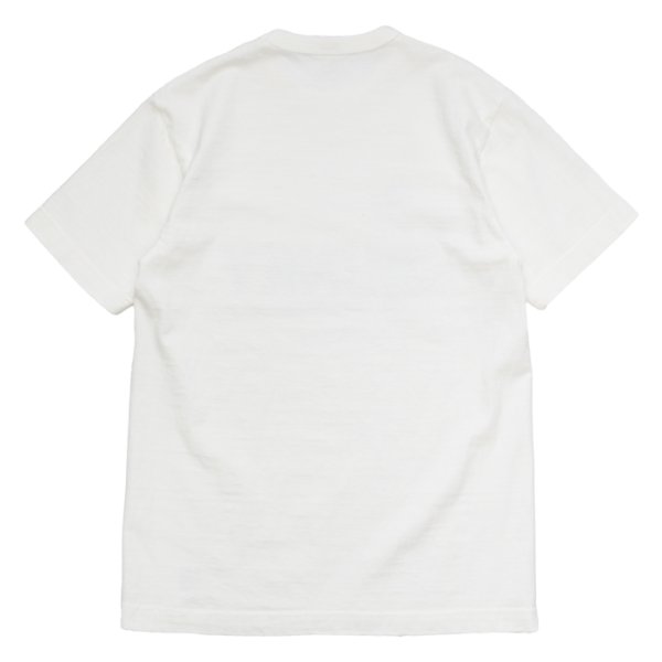 画像3: BARNS OUTFITTERS (バーンズアウトフィッターズ) "STANDARD" TSURI-AMI Crew Print T-Shirt (吊り編みクループリントTシャツ) / White（ホワイト）・Grey (グレー) (3)