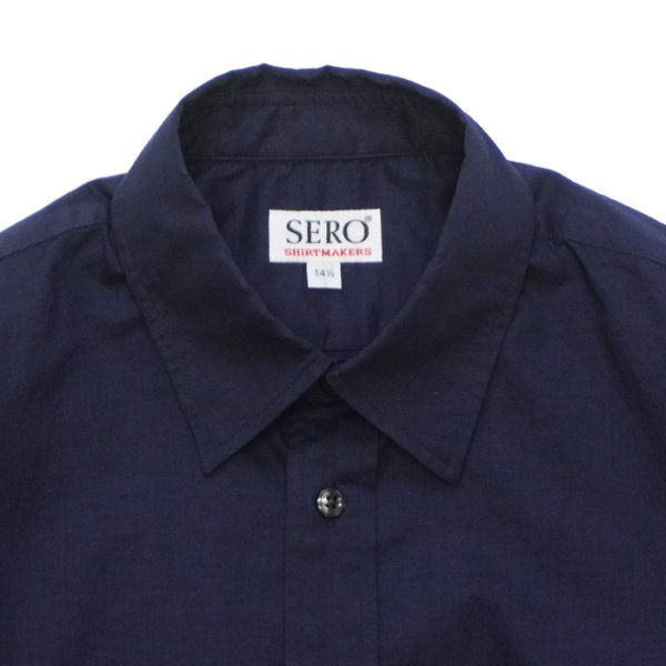 画像3: SERO（セロ）Regular Colar Shirt （レギュラーカラーシャツ）"COTTON LAWN" / Navy（ブルー） (3)