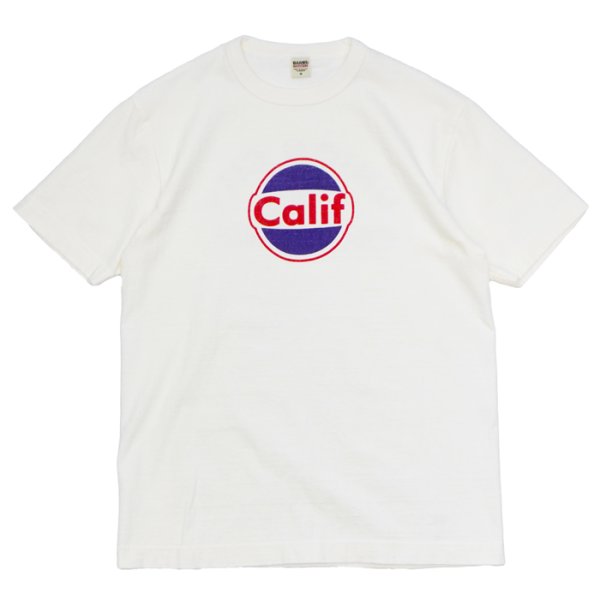 画像2: BARNS OUTFITTERS (バーンズアウトフィッターズ) "STANDARD" TSURI-AMI Crew Print T-Shirt (吊り編みクループリントTシャツ) / White（ホワイト）・Grey (グレー) (2)