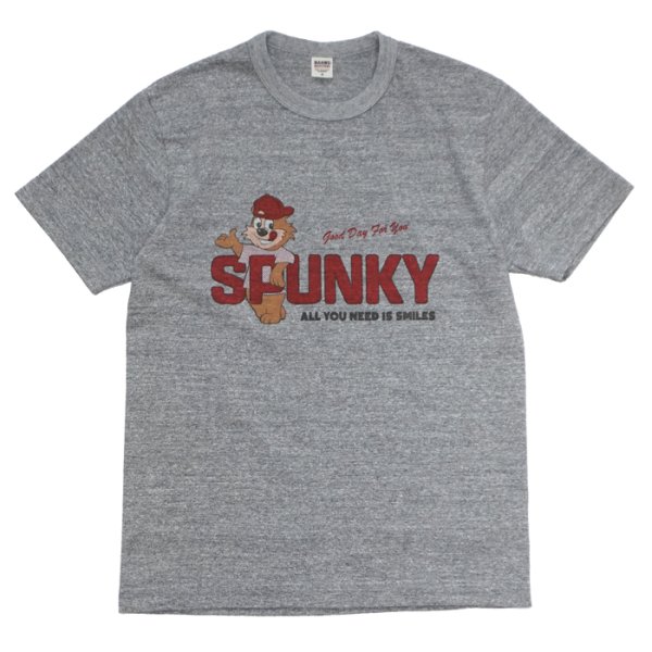 画像4: BARNS OUTFITTERS (バーンズアウトフィッターズ) "STANDARD" TSURI-AMI Crew Print T-Shirt (吊り編みクループリントTシャツ) / White（ホワイト）・Grey (グレー) (4)