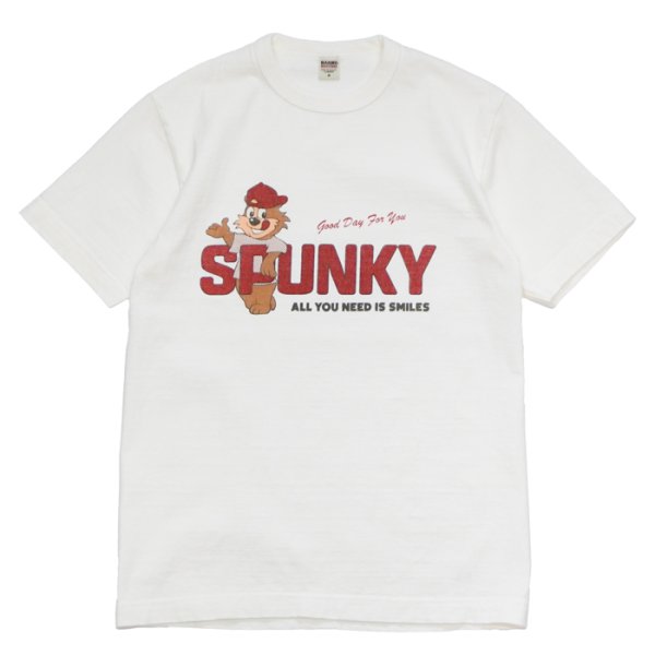 画像2: BARNS OUTFITTERS (バーンズアウトフィッターズ) "STANDARD" TSURI-AMI Crew Print T-Shirt (吊り編みクループリントTシャツ) / White（ホワイト）・Grey (グレー) (2)