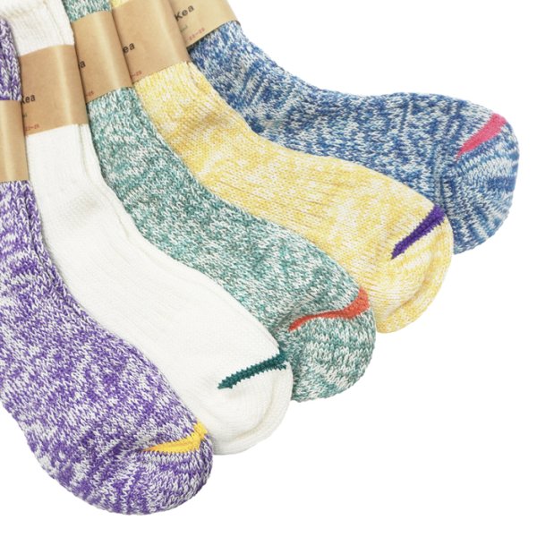 画像2: Mauna Kea（マウナケア）パステルリブオーガニックコットンソックス / 5Colors（全5色展開）※3足までメール便発送可 (2)