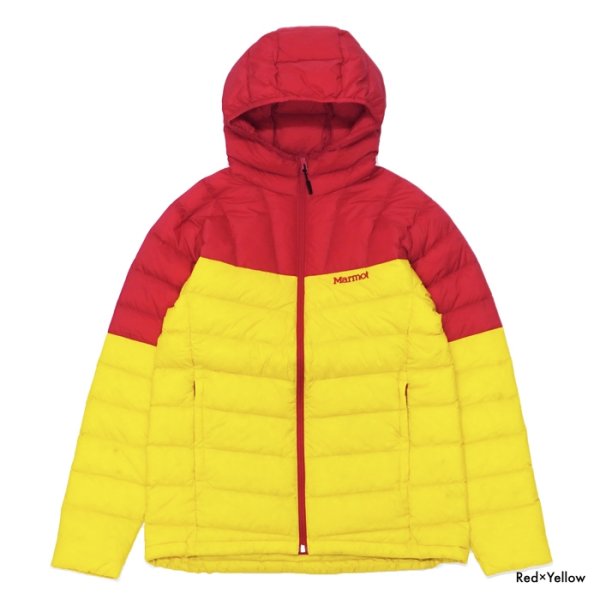 画像1: Marmot（マーモット）Lance Down Hoodie（ランスダウンフーディ）/ Red×Yellow（レッド×イエロー） (1)