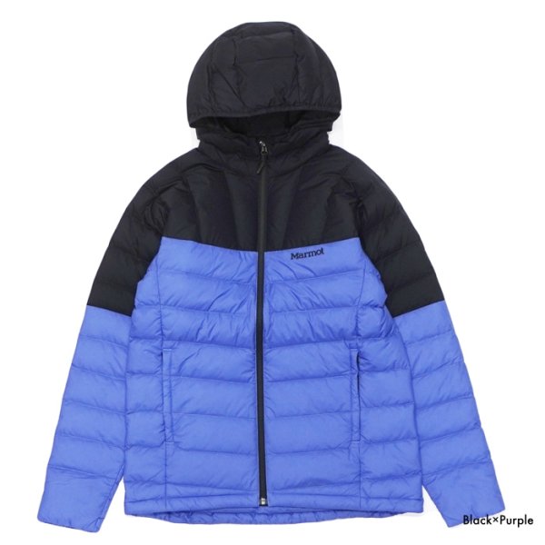 画像1: Marmot（マーモット）Lance Down Hoodie（ランスダウンフーディ）/ Black×Purple（ブラック×パープル）※Lサイズのみ (1)