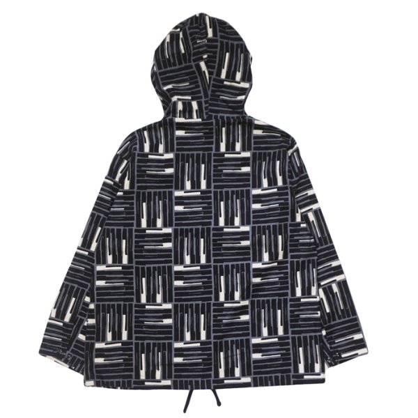 画像2: ENGINEERED GARMENTS（エンジニアードガーメンツ）Cagoule Shirt （カグールシャツ）"Cotton Tile Print Canvas" / Black（ブラック） (2)