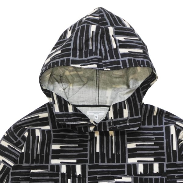 画像3: ENGINEERED GARMENTS（エンジニアードガーメンツ）Cagoule Shirt （カグールシャツ）"Cotton Tile Print Canvas" / Black（ブラック） (3)