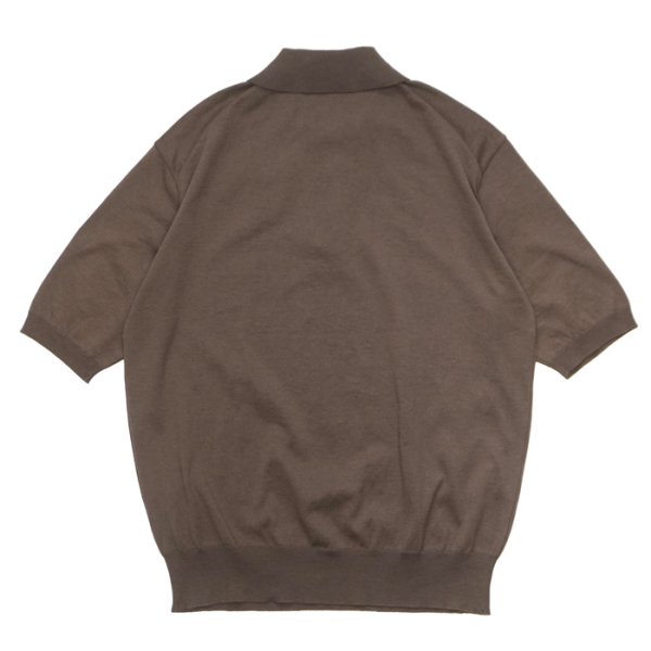 画像2: KAPTAIN SUNSHINE（キャプテンサンシャイン）Cotton Knit Poloshirt（コットンニットポロシャツ）/ Mocha Brown（モカブラウン） (2)