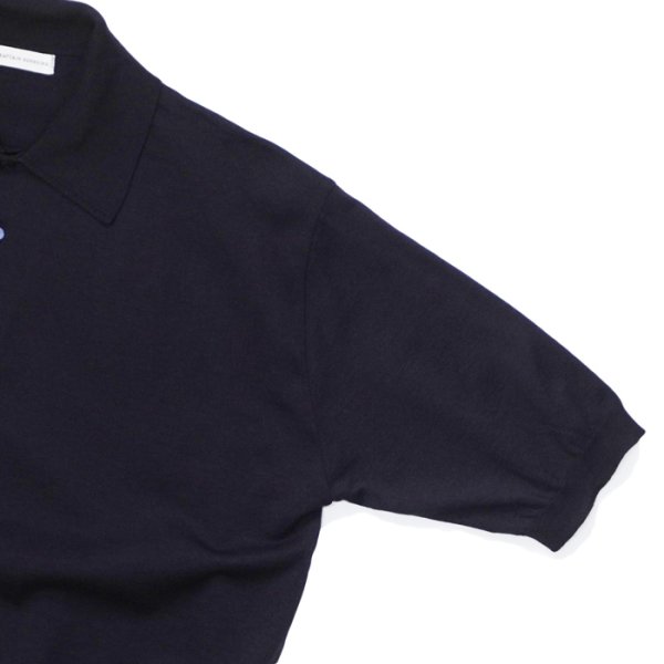 画像4: KAPTAIN SUNSHINE（キャプテンサンシャイン）Cotton Knit Poloshirt（コットンニットポロシャツ）/ Dark Navy（ダークネイビー） (4)