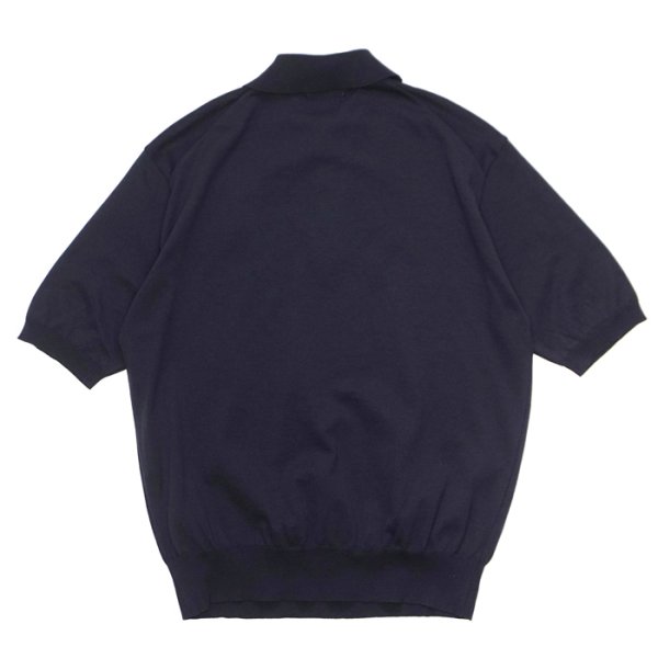 画像2: KAPTAIN SUNSHINE（キャプテンサンシャイン）Cotton Knit Poloshirt（コットンニットポロシャツ）/ Dark Navy（ダークネイビー） (2)