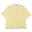 画像1: BARBARIAN（バーバリアン）W's Casual Henry Neck Shirt S/S（ウィメンズ カジュアルヘンリーネックシャツショートスリーブ） "BASQUE STRIPES" / Yellow×White（イエロー×ホワイト） (1)