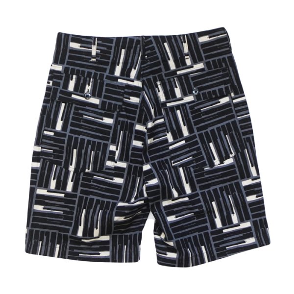 画像2: ENGINEERED GARMENTS（エンジニアードガーメンツ）Fatigue Short（ファティーグショーツ）"CL Tile Print Camvas" / Black（ブラック） (2)