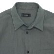 画像3: alvana（アルヴァナ）LINEN S/S REGULAR COLLAR SHIRT （リネンS/Sレギュラーカラーシャツ）/ Dark Khaki（ダークカーキ） (3)