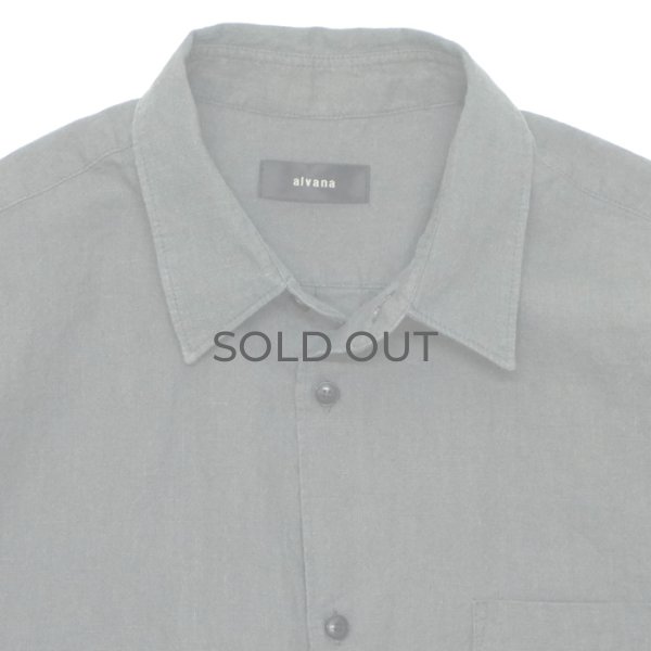 画像3: alvana（アルヴァナ）LINEN S/S REGULAR COLLAR SHIRT （リネンS/Sレギュラーカラーシャツ）/ Dark Khaki（ダークカーキ） (3)