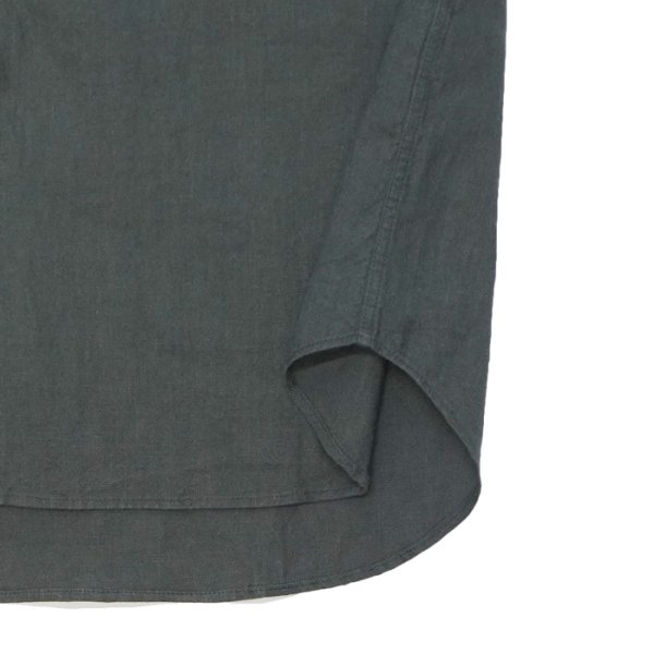 画像5: alvana（アルヴァナ）LINEN S/S REGULAR COLLAR SHIRT （リネンS/Sレギュラーカラーシャツ）/ Dark Khaki（ダークカーキ） (5)
