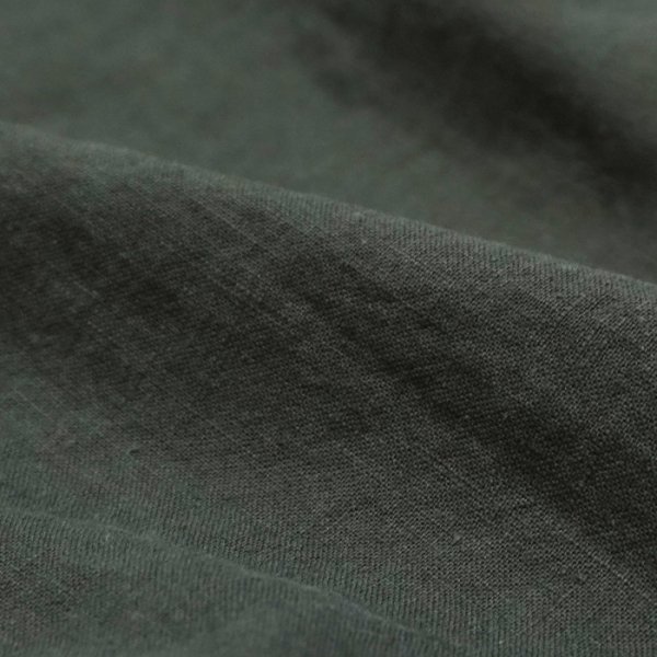 画像6: alvana（アルヴァナ）LINEN S/S REGULAR COLLAR SHIRT （リネンS/Sレギュラーカラーシャツ）/ Dark Khaki（ダークカーキ） (6)