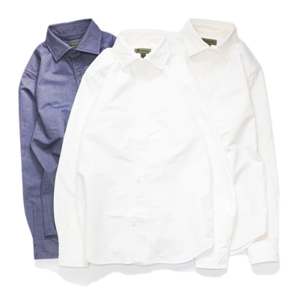 画像1: Nigel Cabourn（ナイジェル・ケーボン）BRITISH OFFICER'S SHIRT（ブリティッシュオフィサーズシャツ）”VINTAGE OXFORD" / 3Colors（全3色展開） (1)