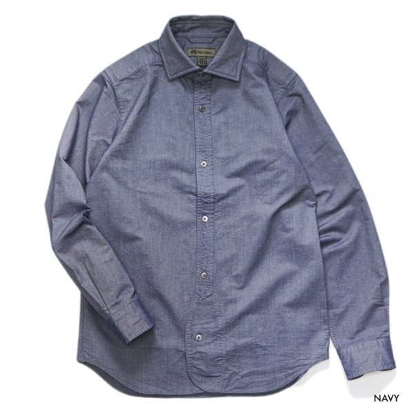 画像4: Nigel Cabourn（ナイジェル・ケーボン）BRITISH OFFICER'S SHIRT（ブリティッシュオフィサーズシャツ）”VINTAGE OXFORD" / 3Colors（全3色展開） (4)