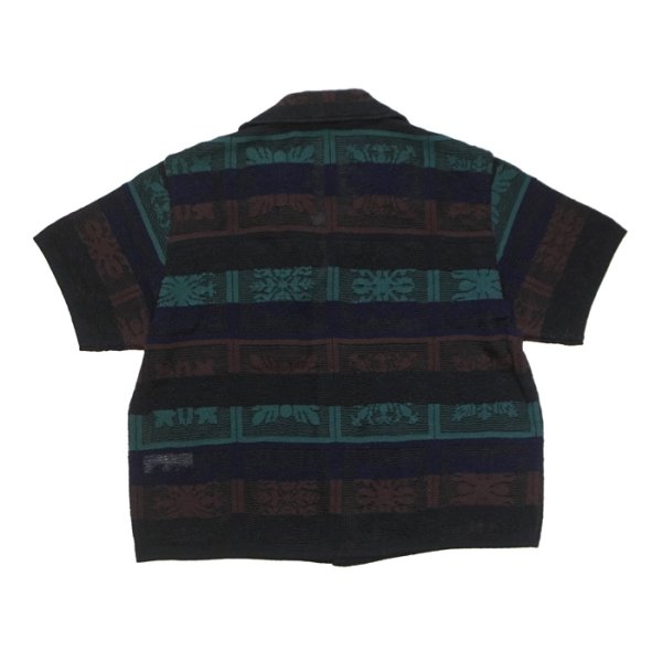 画像2: COOHEM（コーヘン）W's HAWAIIAN QUILT KNIT SHIRT（ウィメンズ ハワイアンキルトニットシャツ）/ Black（ブラック） (2)