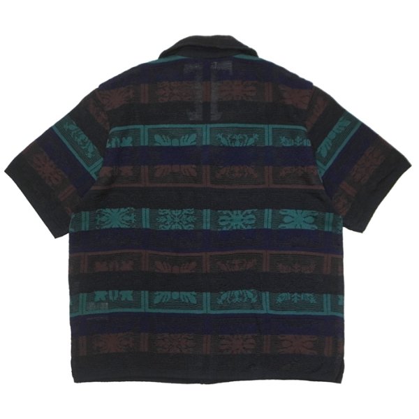 画像2: COOHEM（コーヘン）HAWAIIAN QUILT KNIT SHIRT（ハワイアンキルトニットシャツ）/ Black（ブラック） (2)