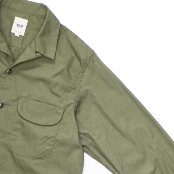 画像6: F.O.B FACTORY（エフオービーファクトリー）OPEN COLLAR SHIRT（オープンカラーシャツ）"BAD DYE POPLIN" / Olive（オリーブ）・Khaki（カーキ） (6)