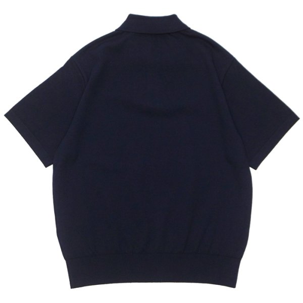 画像4: Yonetomi NEW BASIC（ヨネトミニューベーシック）LIGHT WAVE COTTON KNIT POLO（ライトウェーブコットンニットポロシャツ）/ Navy（ネイビー）・L,Brown（ライトブラウン） (4)