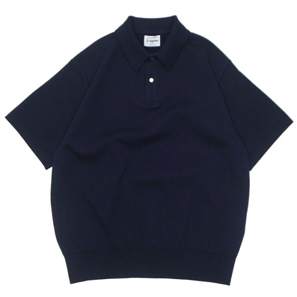 画像3: Yonetomi NEW BASIC（ヨネトミニューベーシック）LIGHT WAVE COTTON KNIT POLO（ライトウェーブコットンニットポロシャツ）/ Navy（ネイビー）・L,Brown（ライトブラウン） (3)