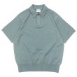 画像2: Yonetomi NEW BASIC（ヨネトミニューベーシック）LIGHT WAVE COTTON KNIT POLO（ライトウェーブコットンニットポロシャツ）/ Black（ブラック）・Gray（グレー） (2)