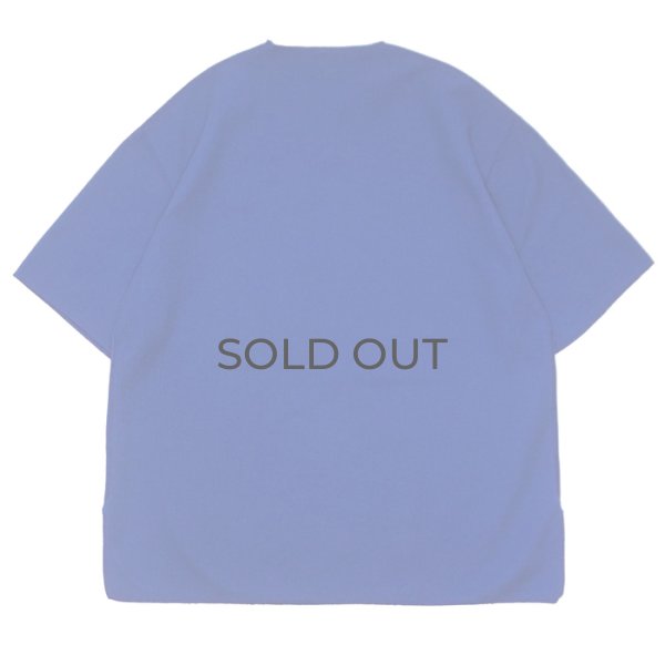 画像2: blurhms ROOTSTOCK（ブラームスルーツストック）Rough&Smooth Thermal Over-Neck S/S（ラフ&スムースサーマルオーバーネックシャツS/S）/ Blue（ブルー） (2)