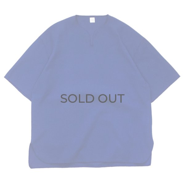 画像1: blurhms ROOTSTOCK（ブラームスルーツストック）Rough&Smooth Thermal Over-Neck S/S（ラフ&スムースサーマルオーバーネックシャツS/S）/ Blue（ブルー） (1)
