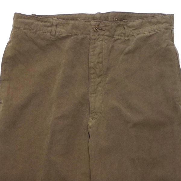 画像4: KAPTAIN SUNSHINE（キャプテンサンシャイン）Gaba.Buckleback Work Trousers（ギャバ バックルバックワークトラウザーズ） / Cub Brown（カブブラウン） (4)