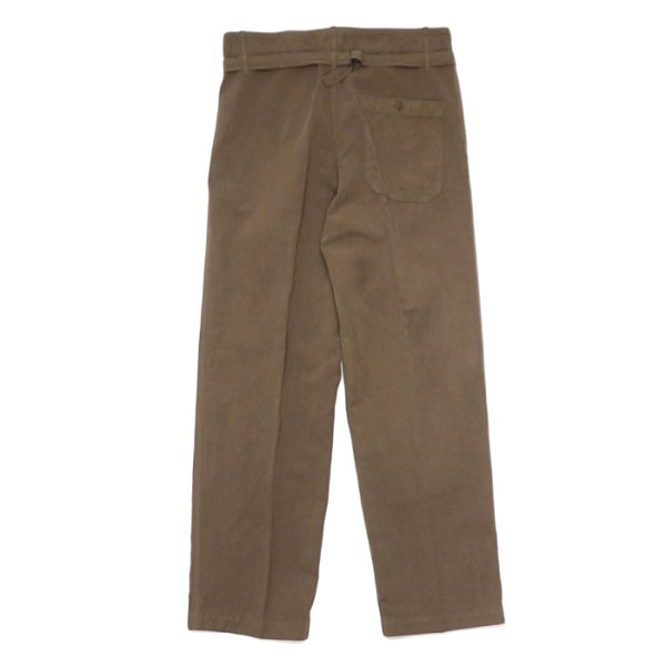 画像2: KAPTAIN SUNSHINE（キャプテンサンシャイン）Gaba.Buckleback Work Trousers（ギャバ バックルバックワークトラウザーズ） / Cub Brown（カブブラウン） (2)