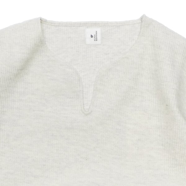 画像3: blurhms ROOTSTOCK（ブラームスルーツストック）Rough&Smooth Thermal Over-Neck S/S（ラフ&スムースサーマルオーバーネックシャツS/S）/ Heather Oatmeal（ヘザーオートミール） (3)